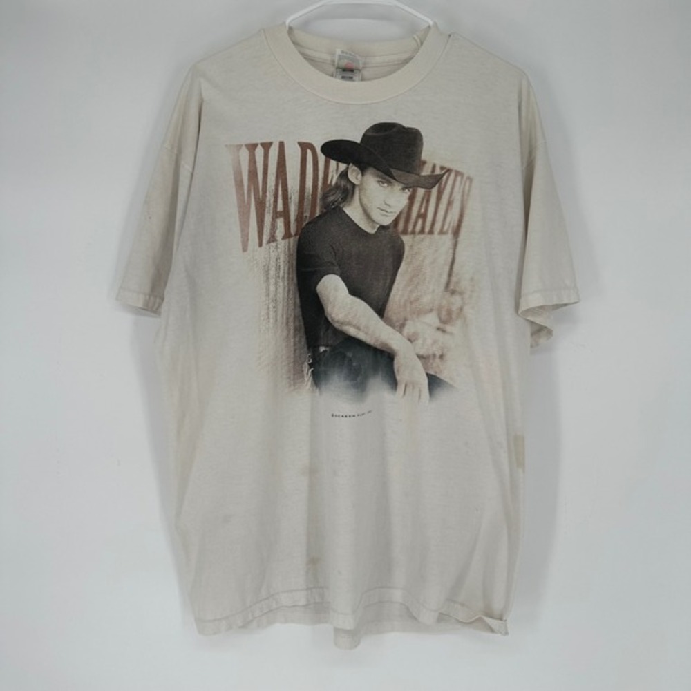 Vintage 90s 1997 Wade Hayes Country Music Shirt‎ XL Cream Fruit of the Loom Best